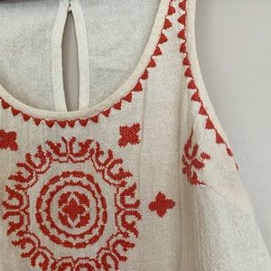 Lucky Brand Tank Top w/ embroidery Size XS